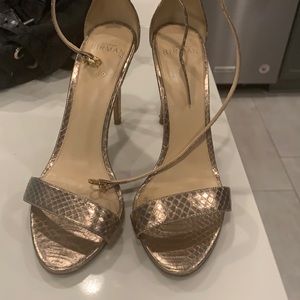Alexandre Birman Champagne Gold snakeskin Stiletto